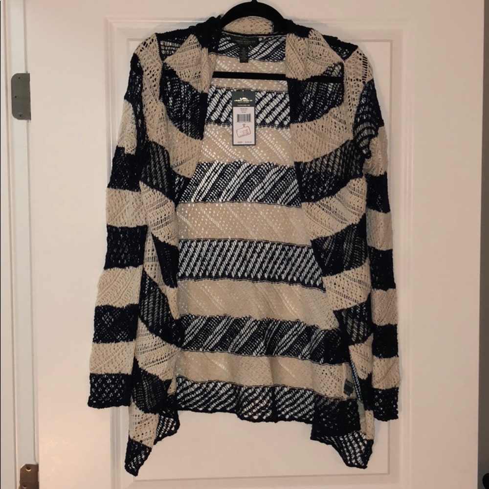 Knit throw over sweater